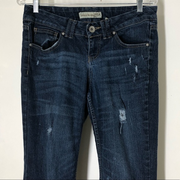 Blue Jeans Bootcut distressed shredded cotton jean - Picture 3 of 8